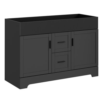 48" Double Bathroom Vanity Base Only, Sink Not Inlcuded