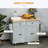 Kitchen Island On Wheels, Rolling Cart With Rubberwood Top, Spice Rack, Towel Rack And Drawers-1187304343