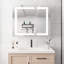 Armoire de rangement pour salle de bain 36 po x 30 po - miroir à DEL brouillard, portes doubles, contrôle de luminosité 3000k 6000k, 4 tiroirs avec porte de brouillard éclairée et zone de couleur réglable avec contrôle tactile-326945934