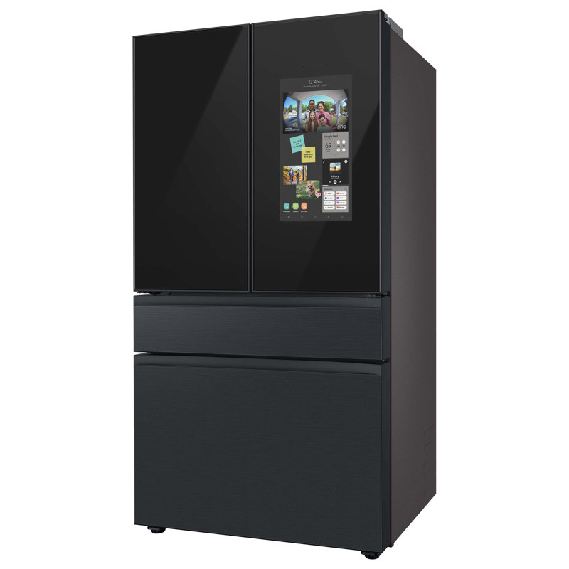 Samsung Bespoke 4-Door French Door Refrigerator (29 cu. ft.) with Top Left and Family Hub Panel - Middle and Bottom Door Panels