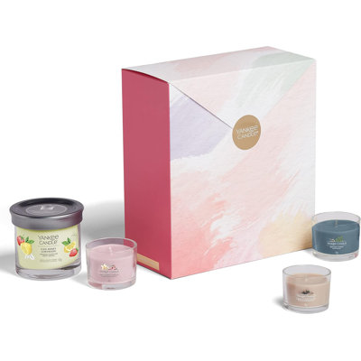 Yankee Candle Gift Set - 3 Scented Filled Votive Candles & 1 Signature Tumbler Candle