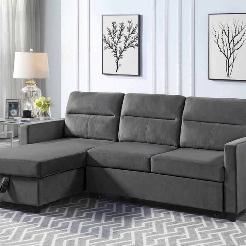 Canapé-lit modulaire réversible Phenex, Gris