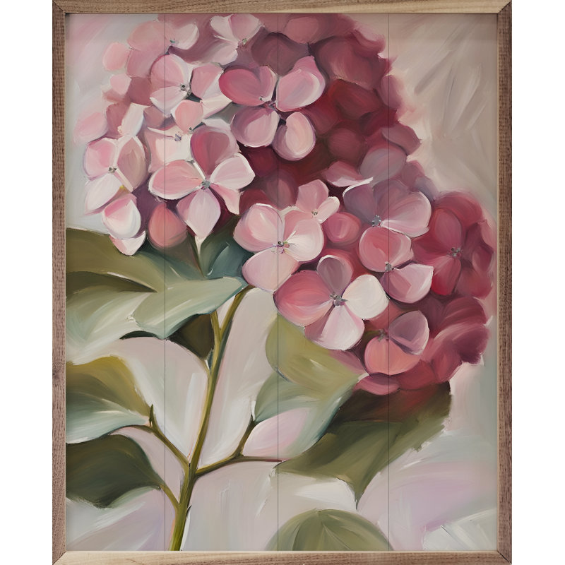 Pink Hydrangea, 10" H x 8" W x 1" D