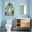 Plantes et fleurs, palmiers, ciel, bleu clair, feuilles vertes, fond de soleil-80556190