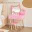 Coiffeuse pour enfants avec miroir et coiffeuse avec 7 accessoires de jeu-1032407582