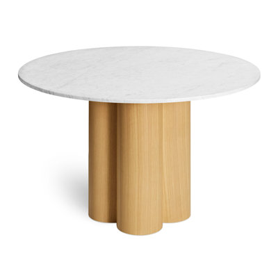 4 Quarter Round Marble Dining Table