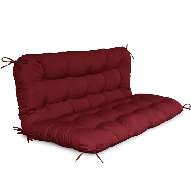 Coussin de banc d'extérieur imperméable pour 2-3 personnes, Red