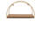 Wall storage metal and acacia wood half-circle frame 18" brown and metallic gold finish for home office bedroom or living room boho decor set of 3