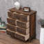 Armoire d'appoint en bois manufacturé brun foncé