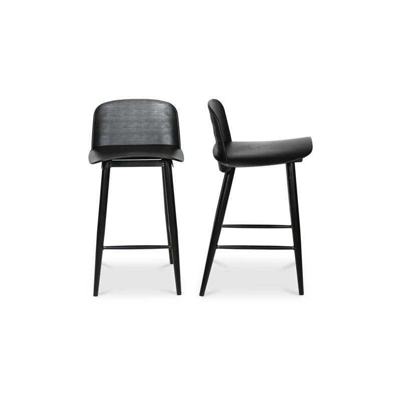 Tabouret de comptoir noir Looey - ensemble de deux