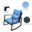 Patio Bistro With Blue Cushions - 3 Pieces Outdoor Furniture For Garden, Lawn, Terrace Chair Sponge All-Weather Materials For Pool