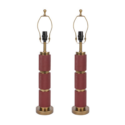 Textured Metal 3 Tiered Cylinder Table Lamp