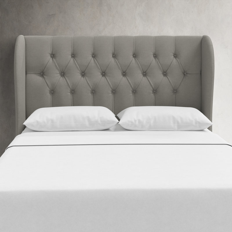 Tomey Upholstered Headboard, Queen, Classic Grey Linen