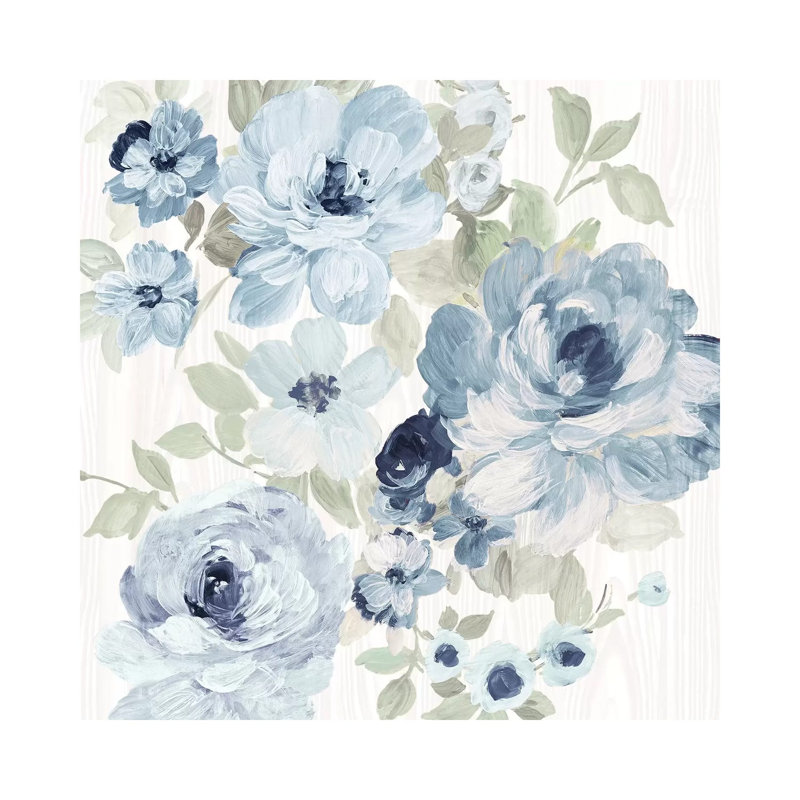 Driftwood Garden II Blue Crop - Painting on Canvas, 66.04cm H x 66.04cm W x 1.91cm D, Wrapped Canvas