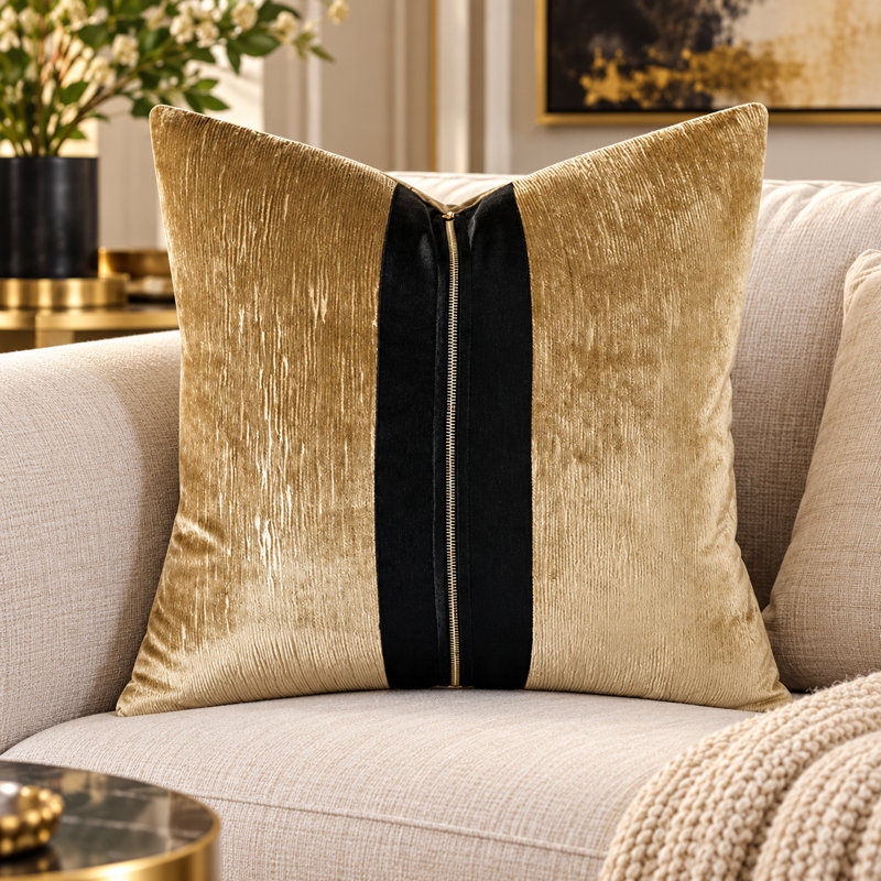 Housse de coussin en velours