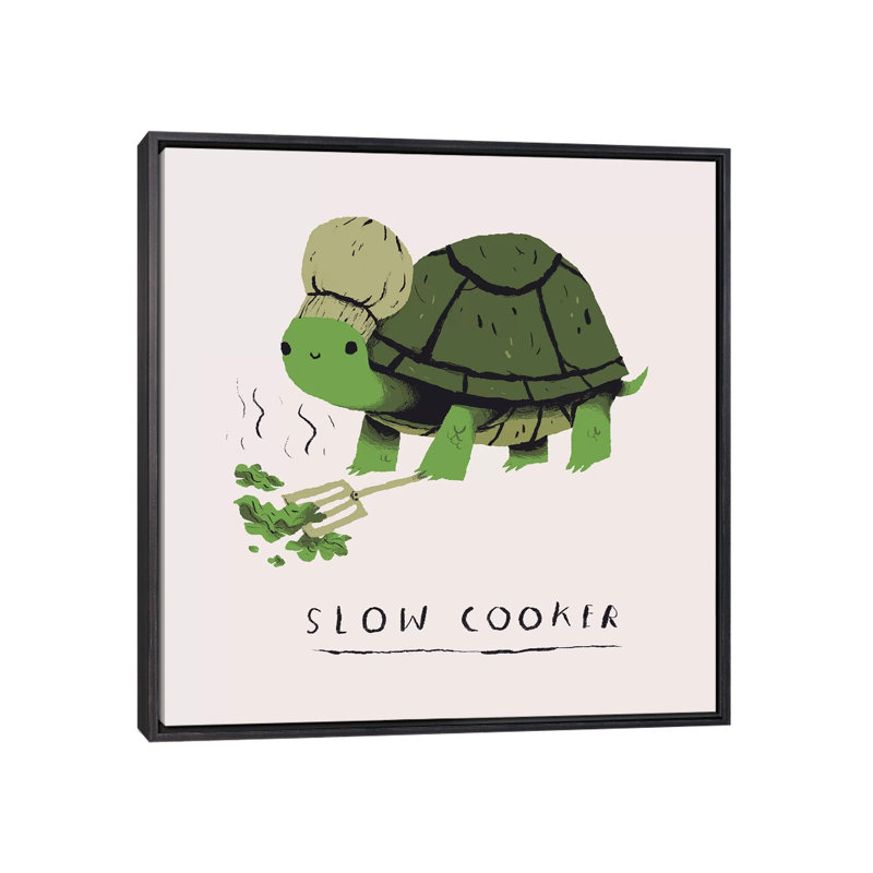 «Slow Cooker» par Louis Roskosch - reproduction d'art, Aucun mat, Toile avec cadre noir patiné, H 37 po x l 37 po x P 1,5 po