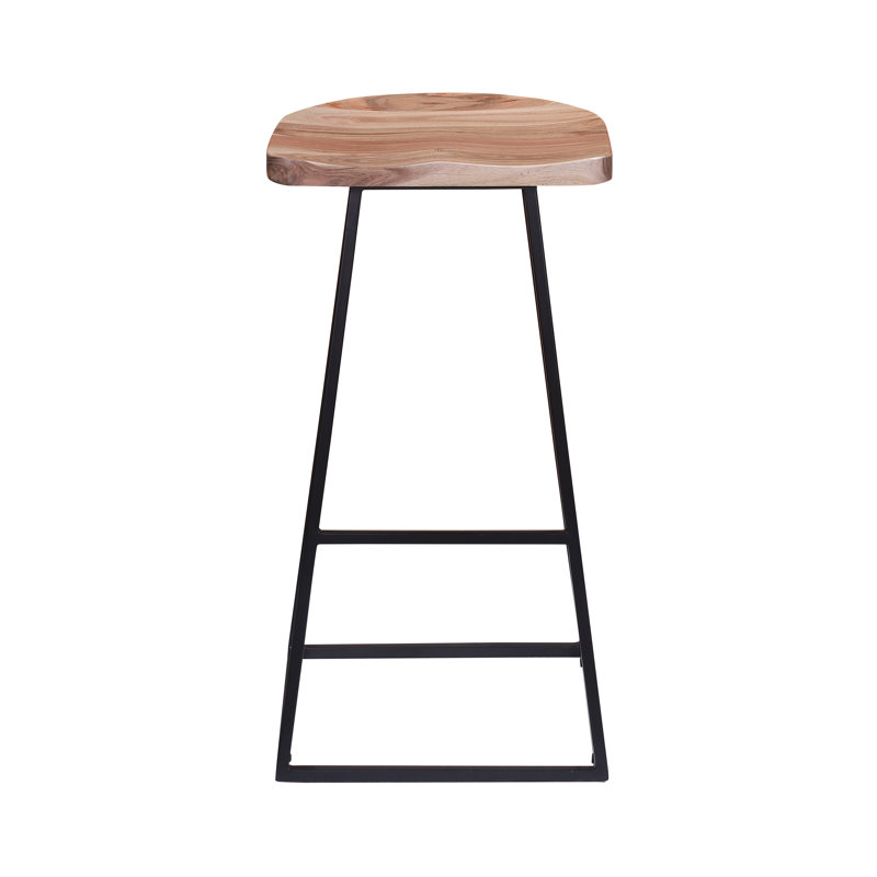 Evis Solid Wood Counter Stool, Tan, Bar Stool (30" Seat Height)