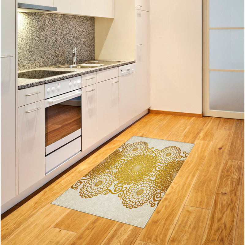 Mandala High Density Long Fiber Poly Threads Decorative Area Rug Carpet, Rectangle 2'7" x 5'