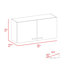 Wall Cabinet Toran, Two Shelves, Double Door-1380257935