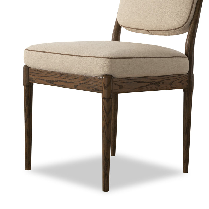 ESTHER Upholstered Dining Chair, Antwerp Taupe, Drifted Oak
