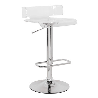 Tabouret pivotant chromé