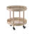 round double-layer metal cart
