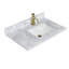 Comptoir de meuble-lavabo simple en marbre 36 po avec lavabo et 1 trou de robinet
