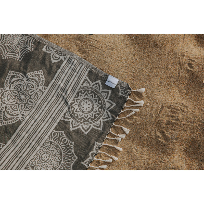 Serviette de bain Atalya Mandala, Noir