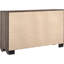 5 pièces pour grand lit, taupe délavé, grain de chêne naturel, cadre photo, glissières de tiroir grand, bois franc d'ingénierie, glissières, miroir et table de chevet