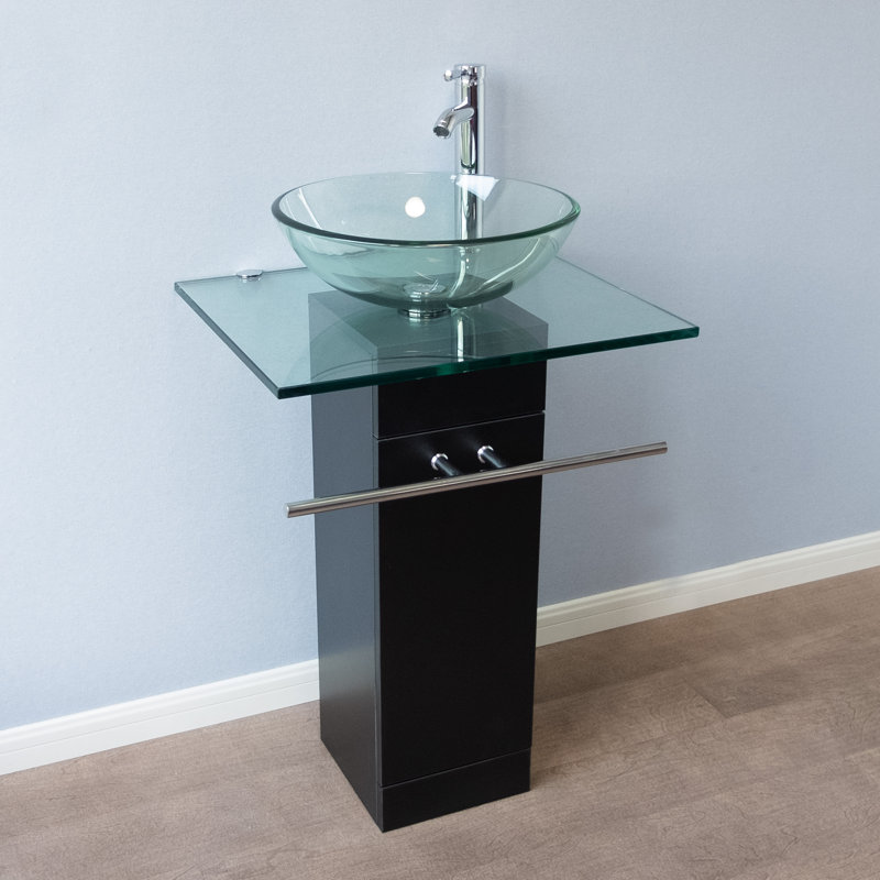 Ensemble de meuble-lavabo simple 23,1 po Hadalyn, Noir