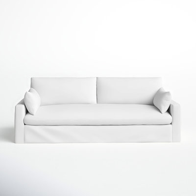 Luna 90"" Square Arm Slipcovered Sofa with Reversible Cushions -  Birch Lane™, EE9C2CBB61CD41BEB7AFFA64E0421B23