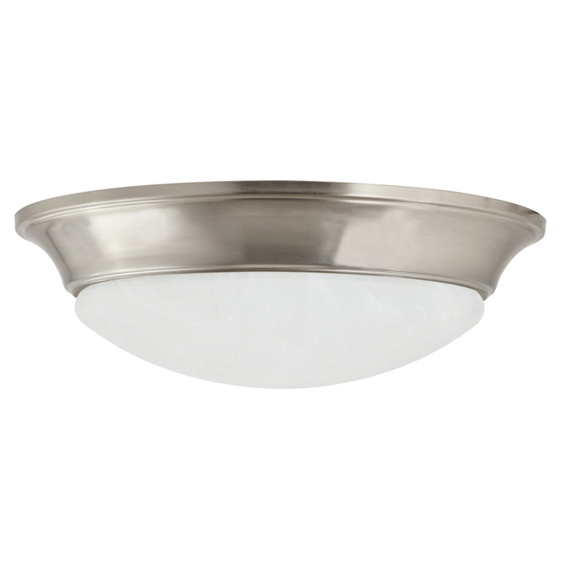 13 Inch LED Twist Disk Ceiling Light, Bed Bath Kitchen, Satin Nickel