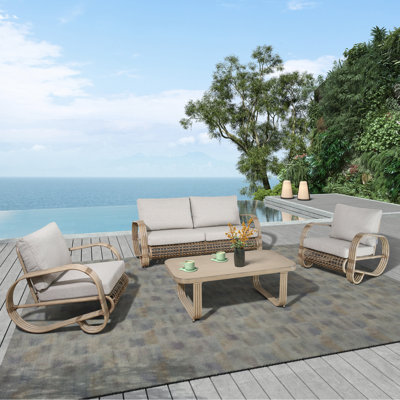 IWICKER 4 - Person Seating Group with Cushions