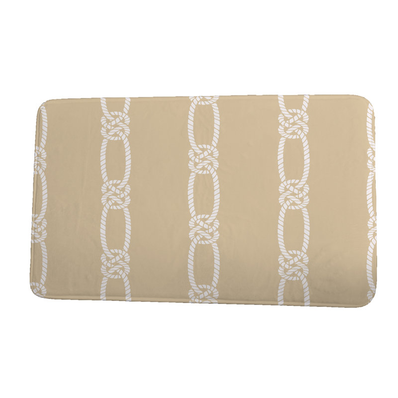Brielle Non-Slip Bath Mat, 34" W x 21" L, Taupe
