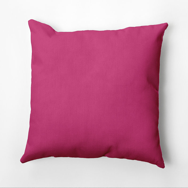 Housse de coussin Ajibola, Fuchsia, 18 po x 18 po, Polyester/ bourre en polyester