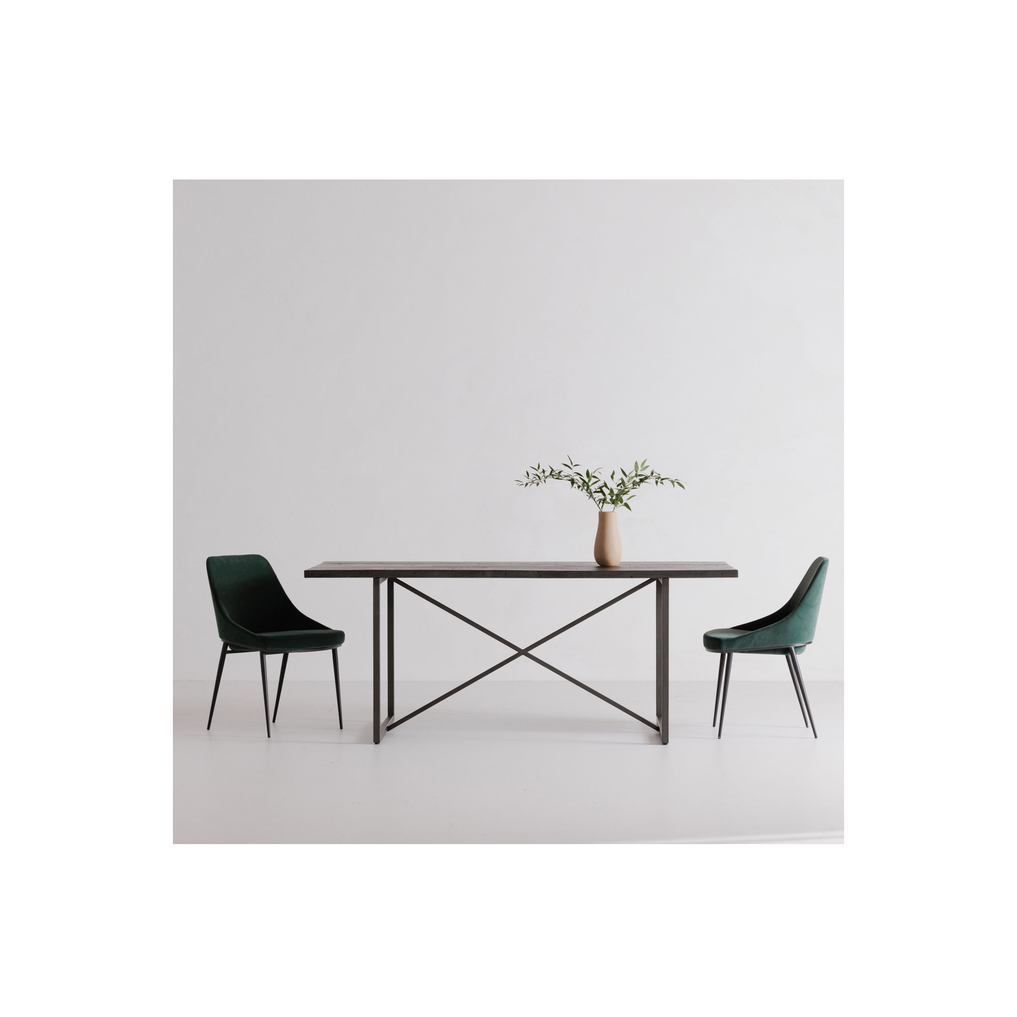 Halcyon Upholstered Side Chair, Green