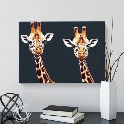 Two Giraffes Vol.2 - Wrapped Canvas Print