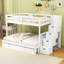  Lit superposé simple en bois avec lit gigogne avec tiroirs Elitha Kids-587098024