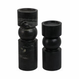 Set Of 2 9/12" Himalayan Marble Candle Holders
