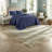 Reversible Navy Bedding Sets, Polyester Microfiber, Transitional Style For Home