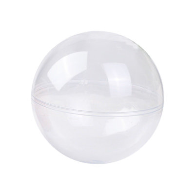 5 Pack Clear Plastic Refillable Ornaments, 5cm Christmas Ornament Balls For Crafts Refillable, Clear DIY Refillable Acrylic Ball Kit