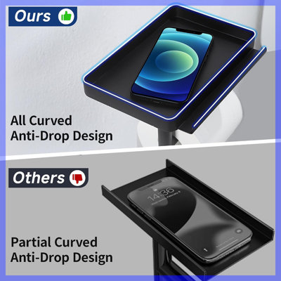 Extra Heavy‑Duty Freestanding Toilet Paper Holder Stand with Marble Base, Renter‑Friendly Drill‑Free Bathroom Storage