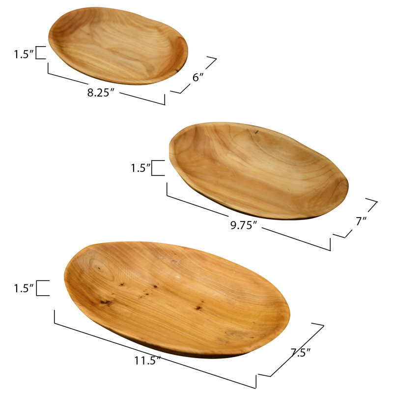 Ensemble de 3 bols sculptés pour servir des bonbons