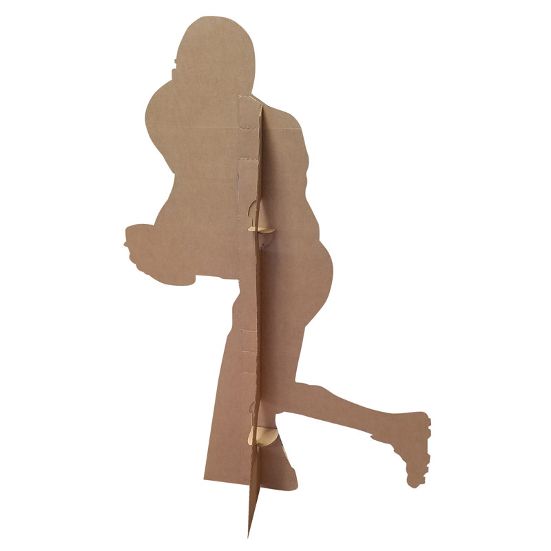 68'' Black Football Player Cardboard Standup