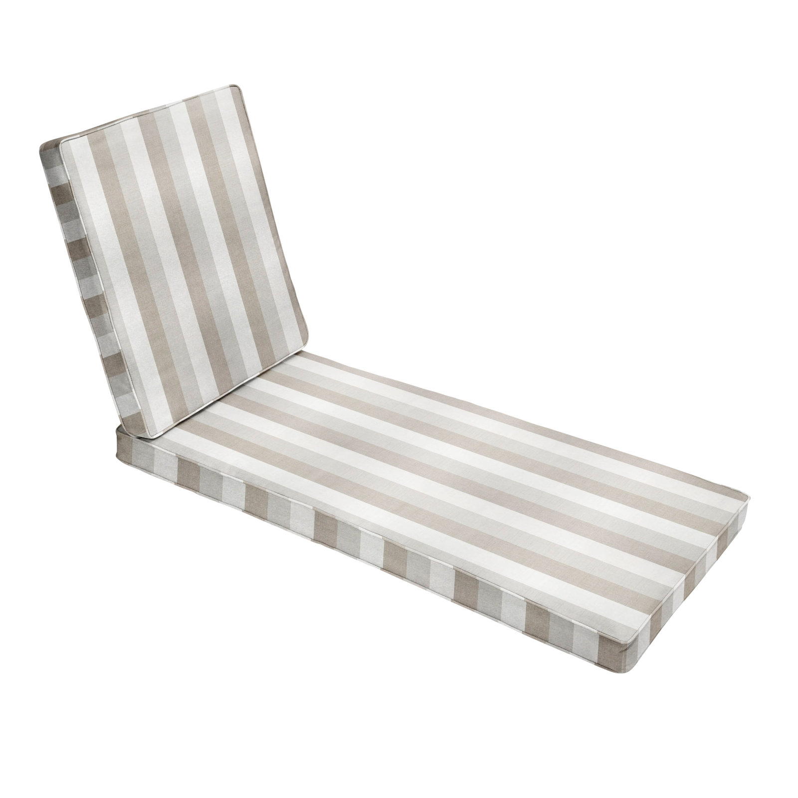 Striped Outdoor Chaise Lounge, Direction Linen Stripe Sunbrella®, 79" W x 25" D