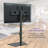 ProMounts Premium Swivel Floor Stand TV Mount with Shelf for 37 to 72 Inch Screens, Holds up to 88Lbs