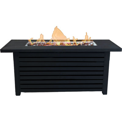 Foyer en acier avec couvercle - ouverture l 35 po x P 8,5 po, rouille, sortie de table 50 000, ouverture thermique