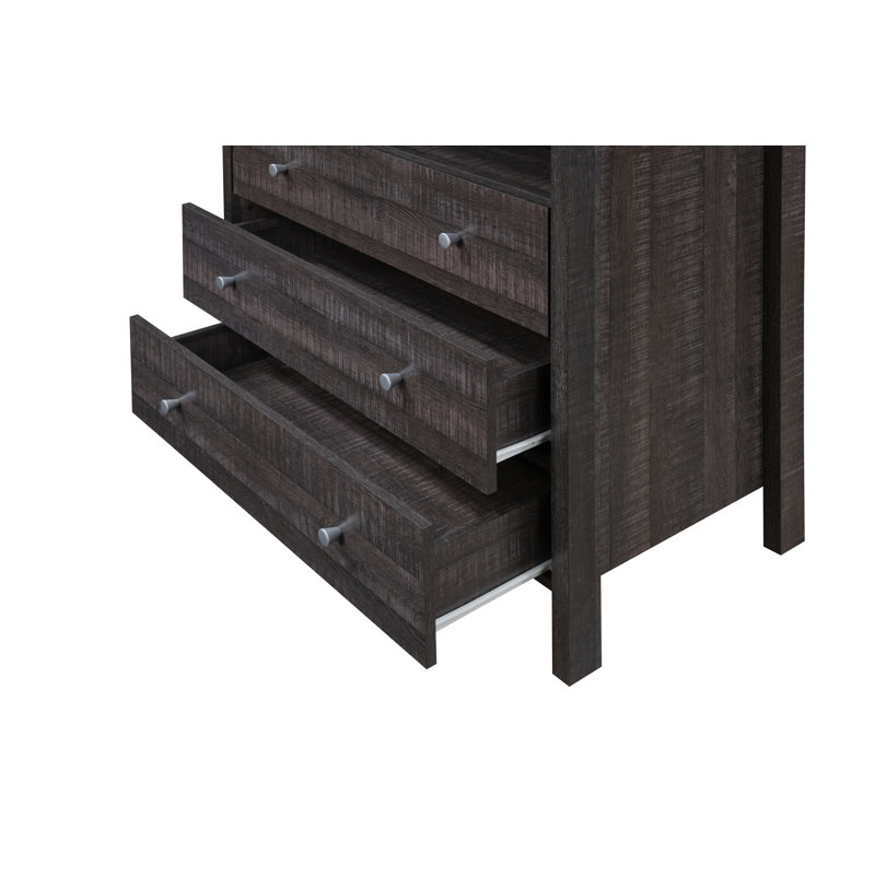 Maekayla 35.43'' W 3 - Drawer Dresser, Walnut