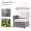 Causeuse modulaire en osier avec coussins et table basse sans assemblage requis-1057204113