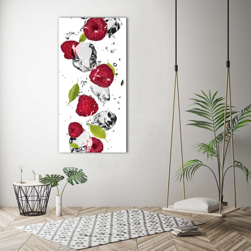 Raspberry And Water - Wrapped Canvas Print